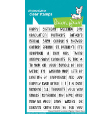 Lawn Fawn Clear Stamps 4X6 - Henrys Build-A-Sentiment: Spring LF3361