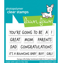 Lawn Fawn Clear Stamps 2X3 - Kanga-rrific Baby Sentiment Add-On LF3348