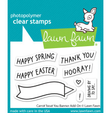 Lawn Fawn Clear Stamps 2X3 - Carrot ´Bout You Banner Add-On LF3351