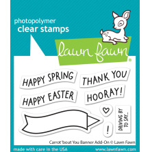 Lawn Fawn Clear Stamps 2X3 - Carrot Bout You Banner Add-On LF3351