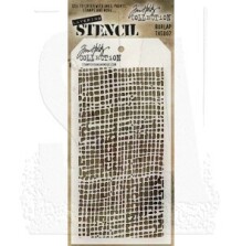 Tim Holtz Layered Stencil 4.125X8.5 - Burlap THS007