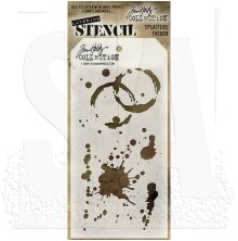 Tim Holtz Layered Stencil 4.125X8.5 - Splatters THS009