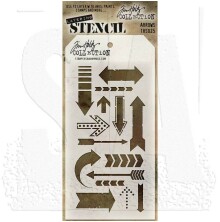 Tim Holtz Layered Stencil 4.125X8.5 - Arrows THS025