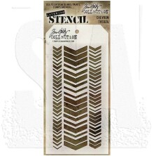 Tim Holtz Layered Stencil 4.125X8.5 - Chevron THS024