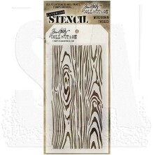 Tim Holtz Layered Stencil 4.125X8.5 - Woodgrain THS023