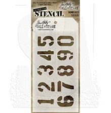 Tim Holtz Layered Stencil 4.125X8.5 - Numbered THS020