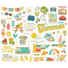 Simple Stories Bits &amp; Pieces Die-Cuts 57/Pkg - Summer Snapshots