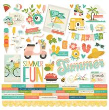 Simple Stories Sticker Sheet 12X12 - Summer Snapshots