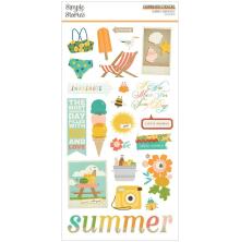 Simple Stories Chipboard Stickers 6X12 - Summer Snapshots