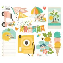 Simple Stories Bits &amp; Pieces Die-Cuts 15/Pkg - Summer Snapshots Big