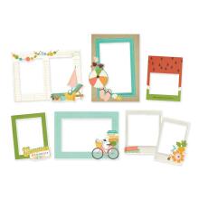 Simple Stories Chipboard Frames 6/Pkg - Summer Snapshots