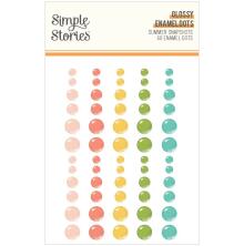 Simple Stories Enamel Dots 60/Pkg - Summer Snapshots