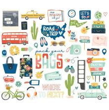 Simple Stories Bits &amp; Pieces Die-Cuts 47/Pkg - Pack Your Bags