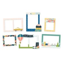 Simple Stories Chipboard Frames 6/Pkg - Pack Your Bags