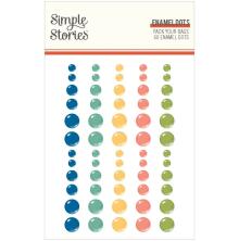 Simple Stories Enamel Dots 60/Pkg - Pack Your Bags