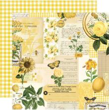 Simple Stories SV Essentials Color Palette Cardstock 12X12 - Yellow Collage