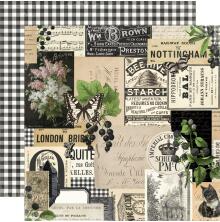 Simple Stories SV Essentials Color Palette Cardstock 12X12 - Black Collage