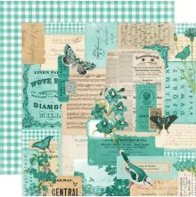 Simple Stories SV Essentials Color Palette Cardstock 12X12 - Teal Collage