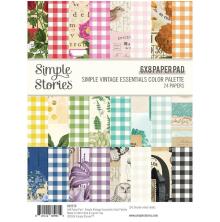 Simple Stories Double-Sided Paper Pad 6X8 - SV Essentials Color Palette