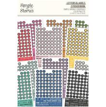 Simple Stories Sticker Book 4X6 12/Pkg - SV Essentials Color Palette Letters &amp; L