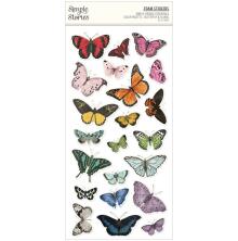Simple Stories Foam Stickers 39/Pkg - SV Essentials Color Palette Butterfly &amp; Fl