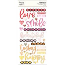 Simple Stories Foam Stickers 59/Pkg - SV Essentials Color Palette Titles
