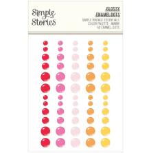Simple Stories Enamel Dots 60/Pkg - SV Essentials Color Palette Warm