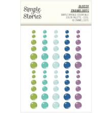 Simple Stories Enamel Dots 60/Pkg - SV Essentials Color Palette Cool