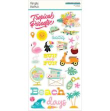 Simple Stories Chipboard Stickers 6X12 - Just Beachy