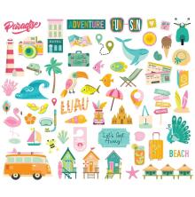 Simple Stories Bits &amp; Pieces Die-Cuts 60/Pkg - Just Beachy