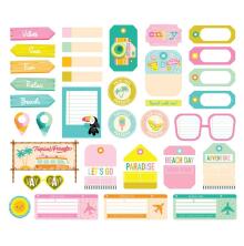 Simple Stories Bits &amp; Pieces Die-Cuts 34/Pkg - Just Beachy Journal