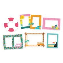 Simple Stories Chipboard Frames 6/Pkg - Just Beachy