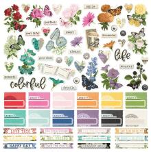 Simple Stories Sticker Sheet 12X12 - SV Essentials Color Palette