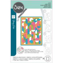 Sizzix Layered Stencil A6 - Around The Block 666586