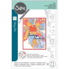 Sizzix Layered Stencil A6 - Floral Impressions 666588