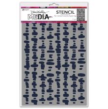 Dina Wakley MEdia Stencils 9X6 - Dash Columns