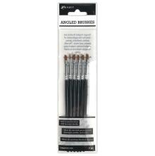 Ranger Ink Angled Brushes 6/Pkg