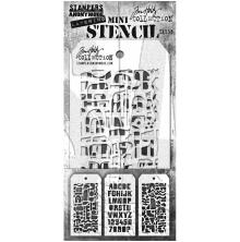 Tim Holtz Mini Layered Stencil Set 3/Pkg - Set 58