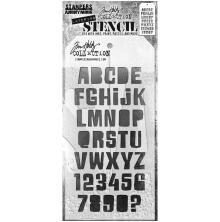 Tim Holtz Layered Stencil 4.125X8.5 - Cut Out Alpha THS176