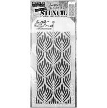 Tim Holtz Layered Stencil 4.125X8.5 - Deco Feather THS183