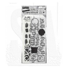 Tim Holtz Clear Stamps and Stencil Set - Note Quotes THMM184
