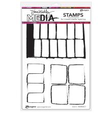 Dina Wakley MEdia Cling Stamps 6X9 - Grid It