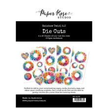Paper Rose Die-Cuts - Rainbow Twirl  2.0