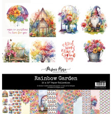 Paper Rose Paper Collection 12x12 - Rainbow Garden
