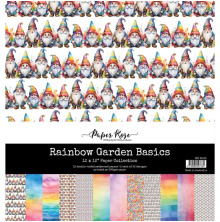 Paper Rose Paper Collection 12x12 - Rainbow Garden Basics