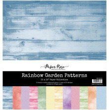Paper Rose Paper Collection 12x12 - Rainbow Garden Patterns