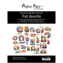 Paper Rose Cut Aparts - Rainbow Garden Florals