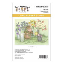 Spellbinders House Mouse Cling Rubber Stamp - Flower Market