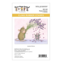 Spellbinders House Mouse Cling Rubber Stamp - Flower Shower