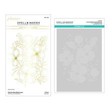 Spellbinders Hot Foil Plate &amp; Stencil Set - Glimmering Buttercups